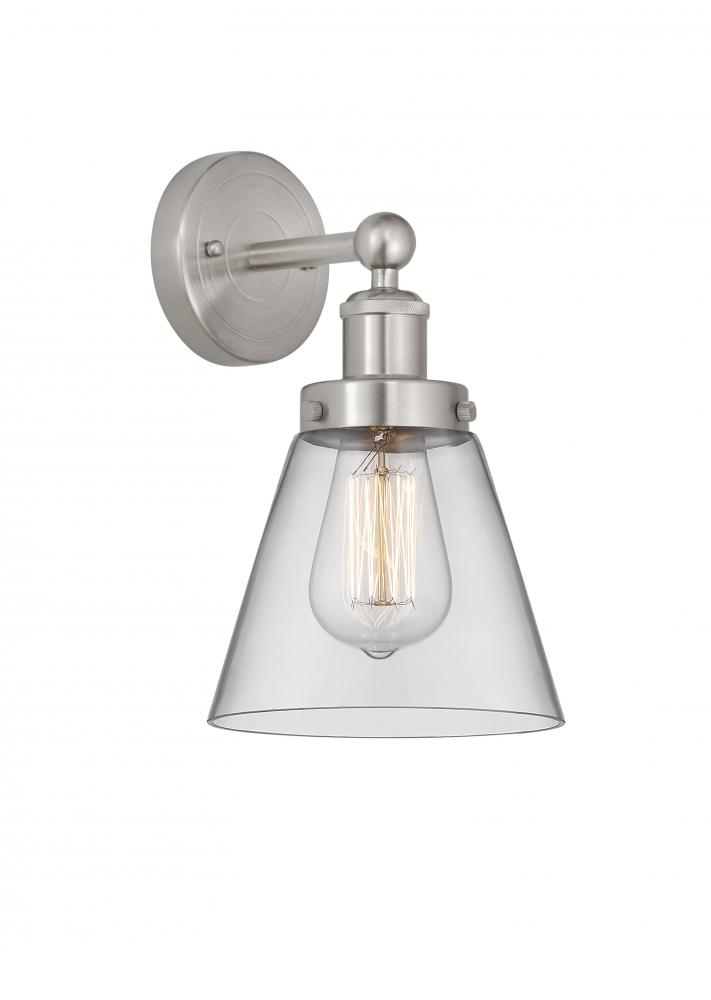 Cone - 1 Light - 6 inch - Brushed Satin Nickel - Sconce