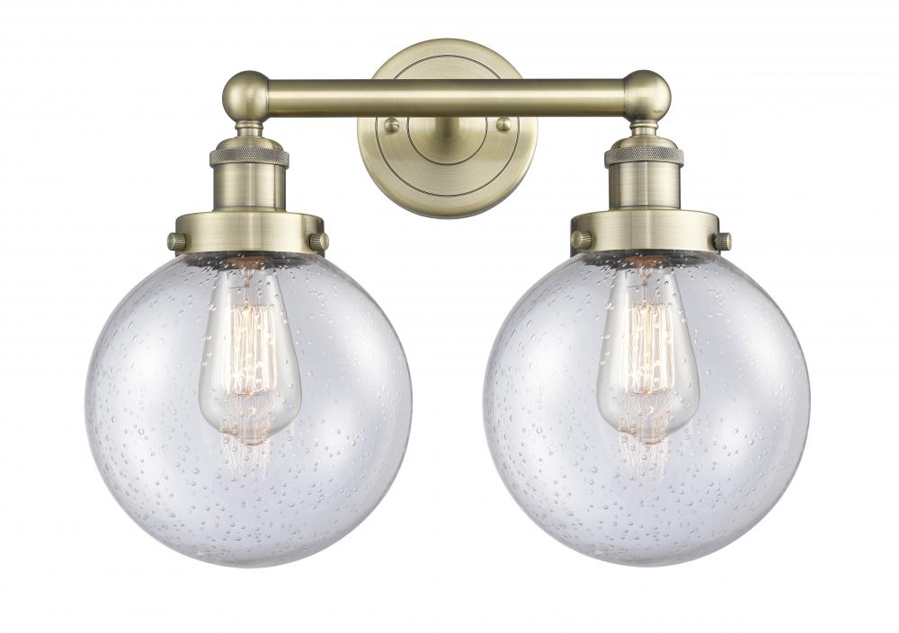 Beacon - 2 Light - 17 inch - Antique Brass - Bath Vanity Light