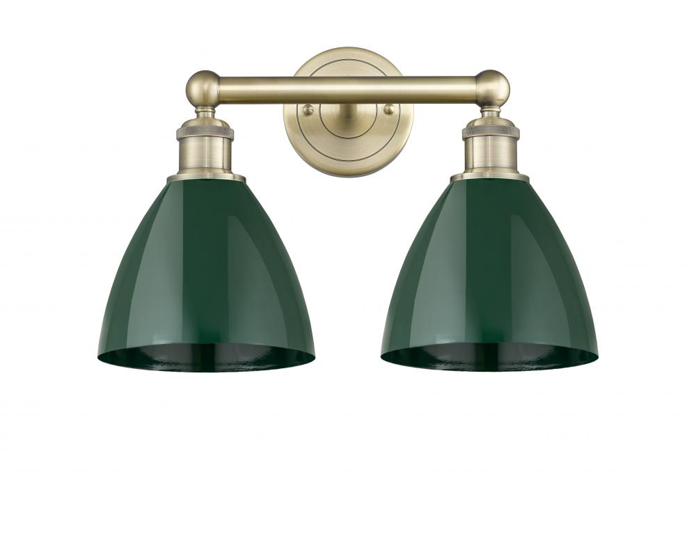 Plymouth - 2 Light - 17 inch - Antique Brass - Bath Vanity Light