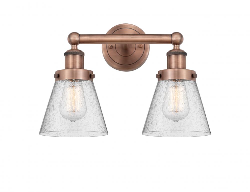 Cone - 2 Light - 15 inch - Antique Copper - Bath Vanity Light