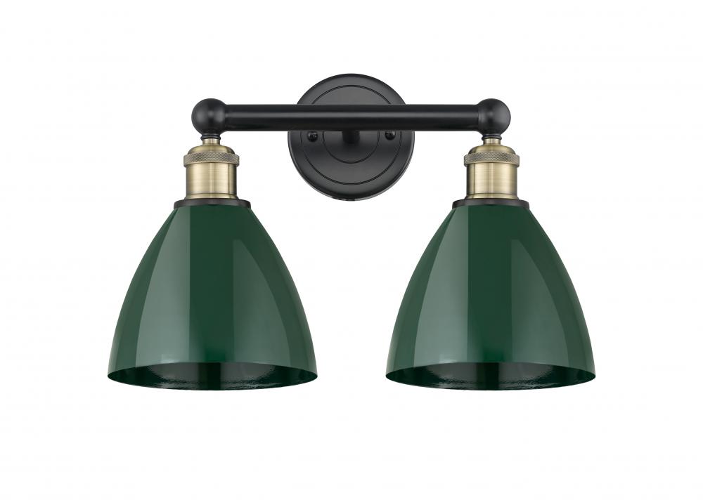 Plymouth - 2 Light - 17 inch - Black Antique Brass - Bath Vanity Light