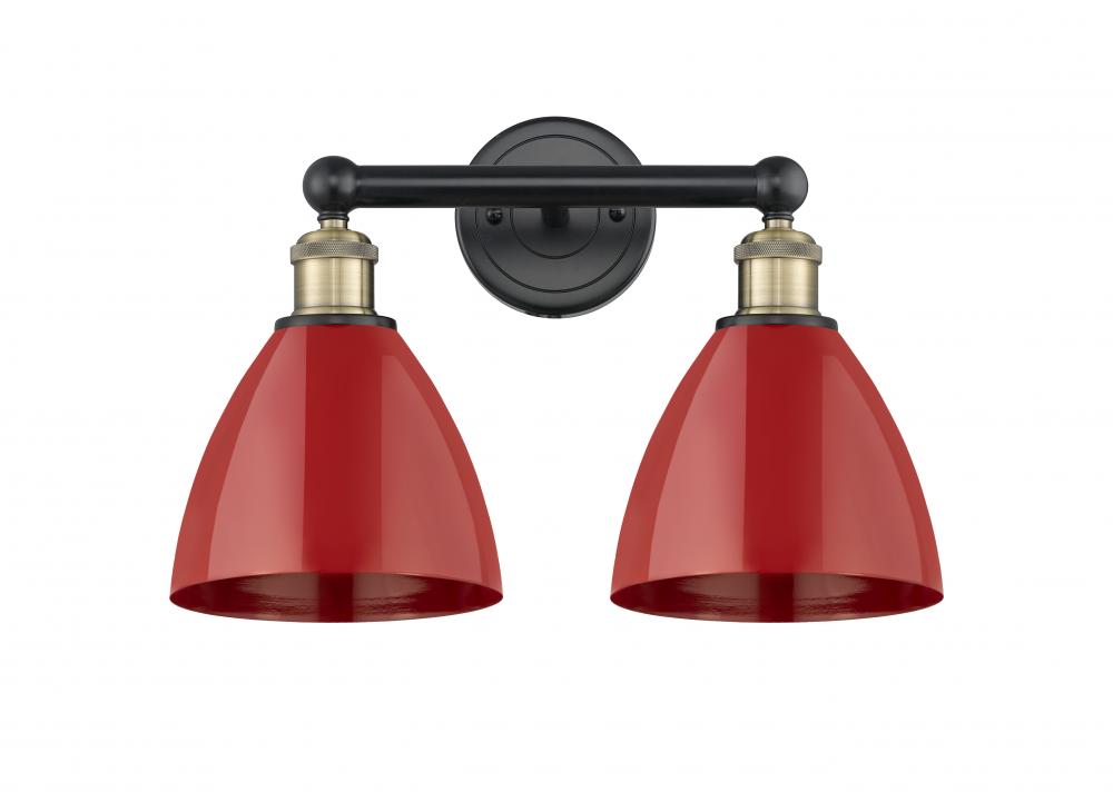 Plymouth - 2 Light - 17 inch - Black Antique Brass - Bath Vanity Light