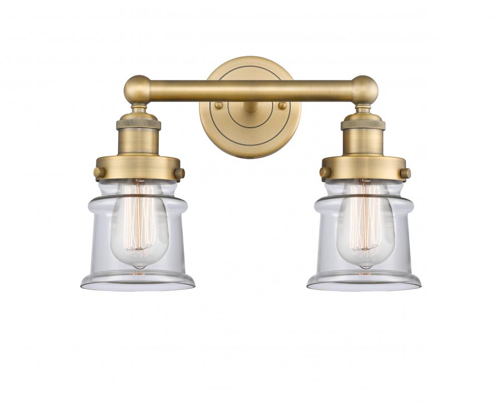 Canton - 2 Light - 14 inch - Brushed Brass - Bath Vanity Light