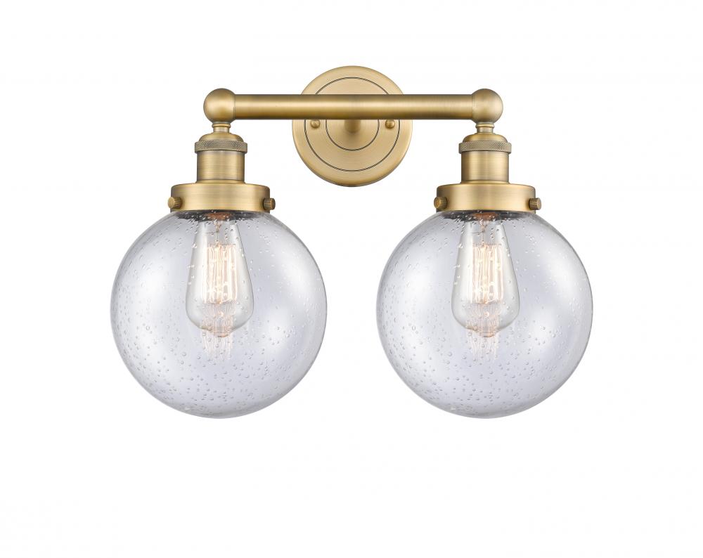 Beacon - 2 Light - 17 inch - Brushed Brass - Bath Vanity Light