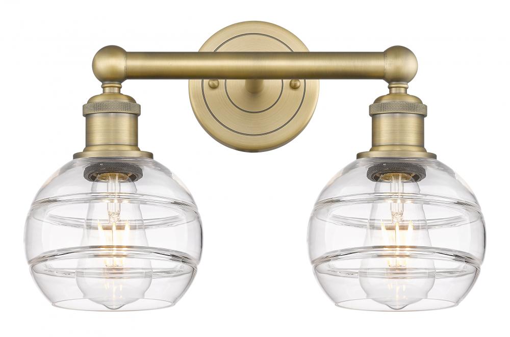 Rochester - 2 Light - 15 inch - Brushed Brass - Bath Vanity Light