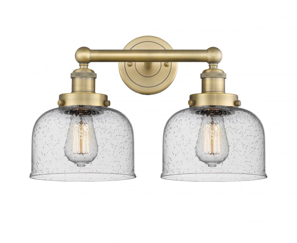 Bell - 2 Light - 17 inch - Brushed Brass - Bath Vanity Light