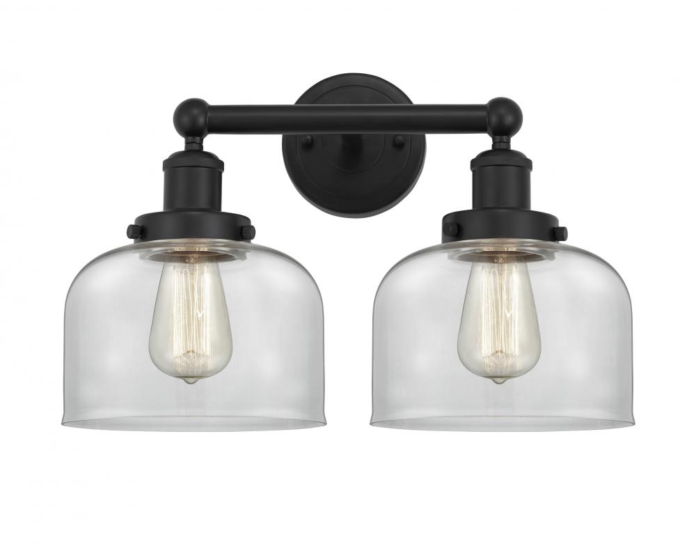 Bell - 2 Light - 17 inch - Matte Black - Bath Vanity Light