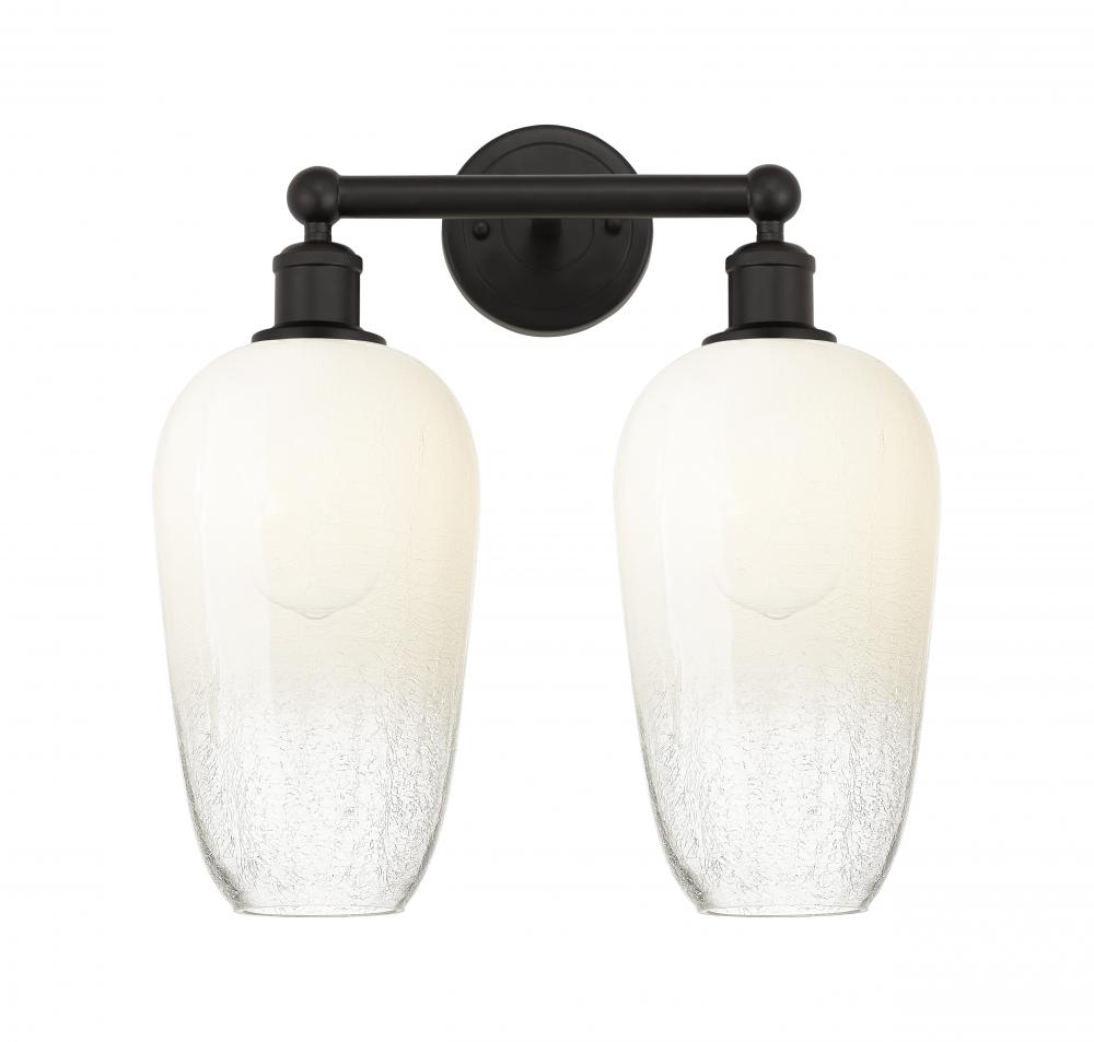 Brookhaven Flute - 2 Light - 16 inch - Oil Rubbed Bronze - Bath Vanity Light