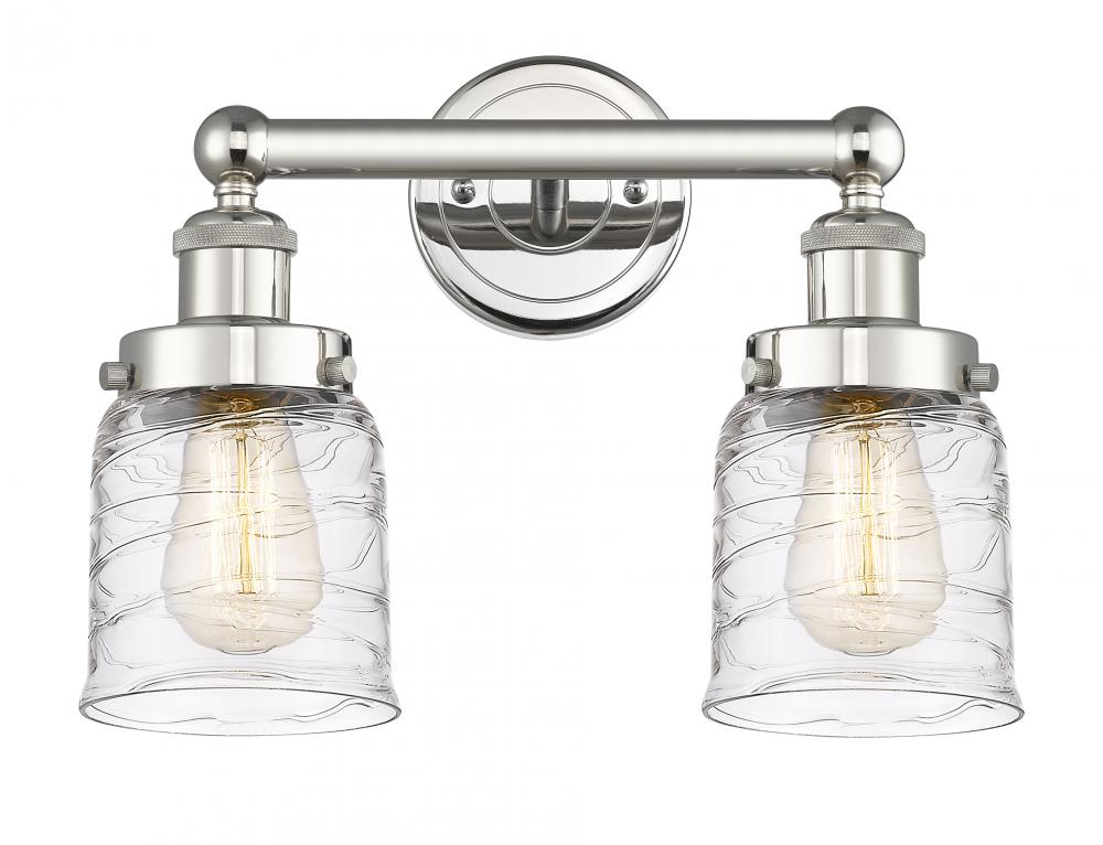 Bell - 2 Light - 14 inch - Polished Nickel - Bath Vanity Light