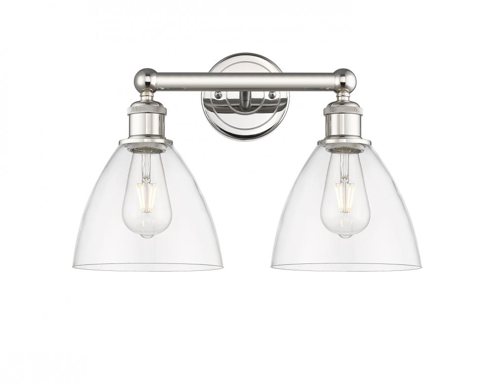 Bristol - 2 Light - 17 inch - Polished Nickel - Bath Vanity Light