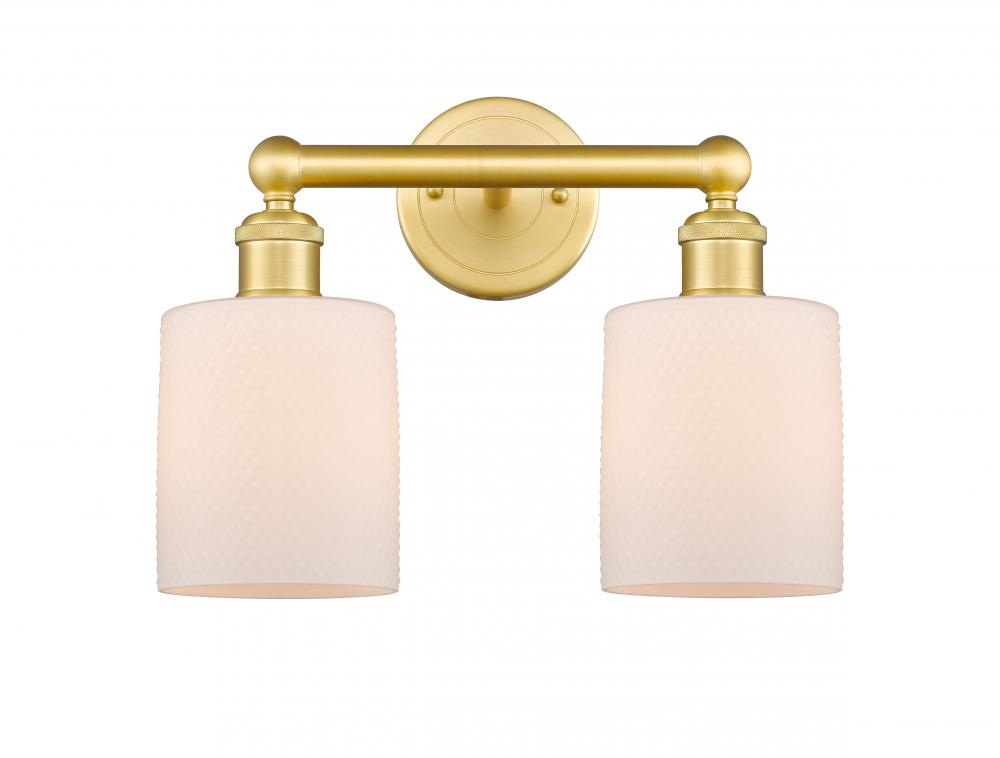 Cobbleskill - 2 Light - 14 inch - Satin Gold - Bath Vanity Light