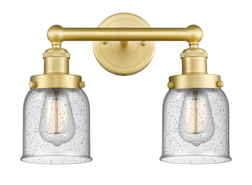 Bell - 2 Light - 14 inch - Satin Gold - Bath Vanity Light