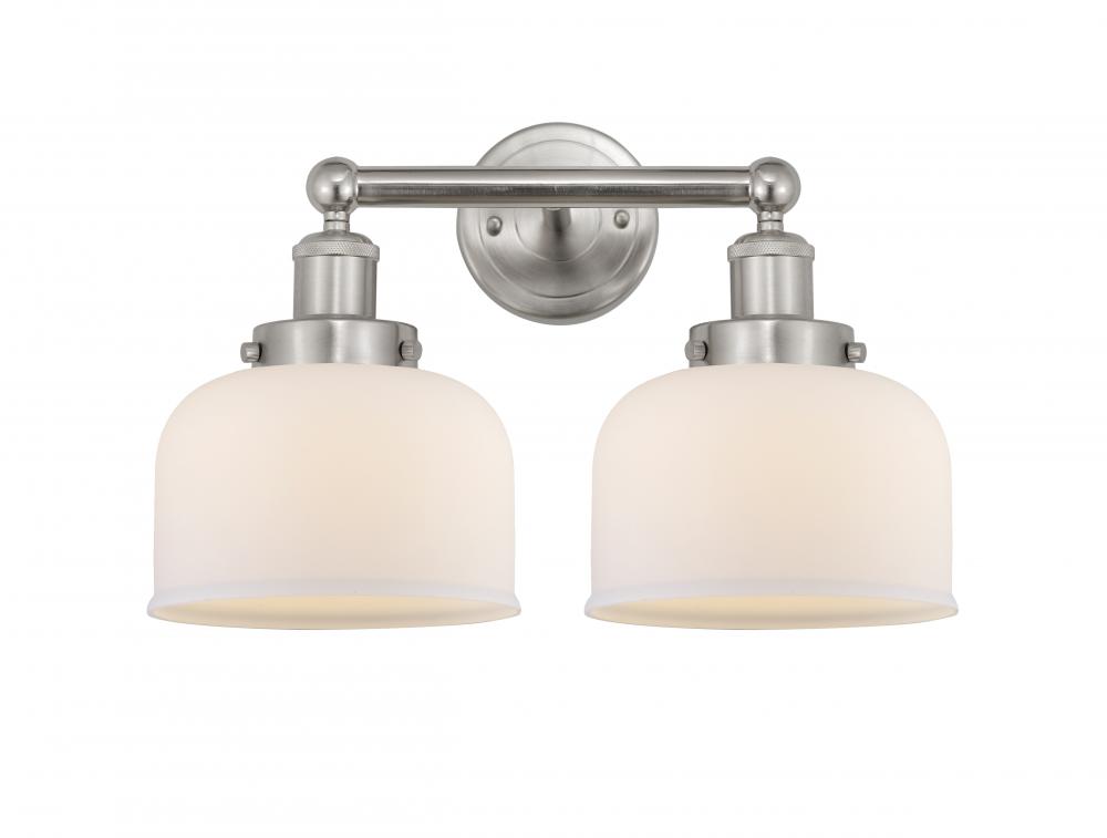 Bell - 2 Light - 17 inch - Brushed Satin Nickel - Bath Vanity Light