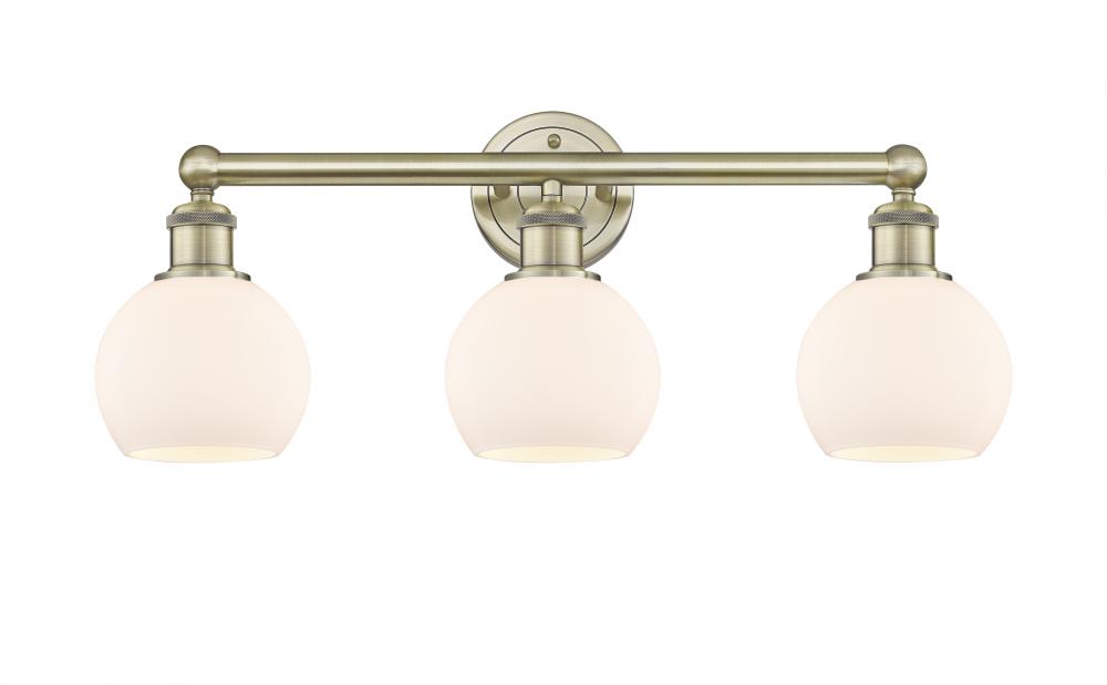 Athens - 3 Light - 24 inch - Antique Brass - Bath Vanity Light