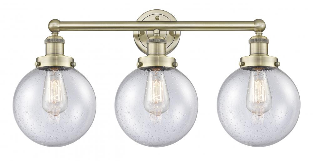 Beacon - 3 Light - 26 inch - Antique Brass - Bath Vanity Light