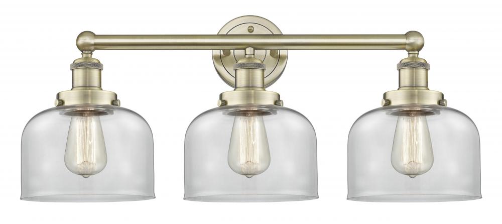 Bell - 3 Light - 26 inch - Antique Brass - Bath Vanity Light