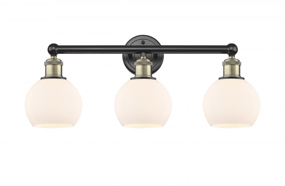 Athens - 3 Light - 24 inch - Black Antique Brass - Bath Vanity Light