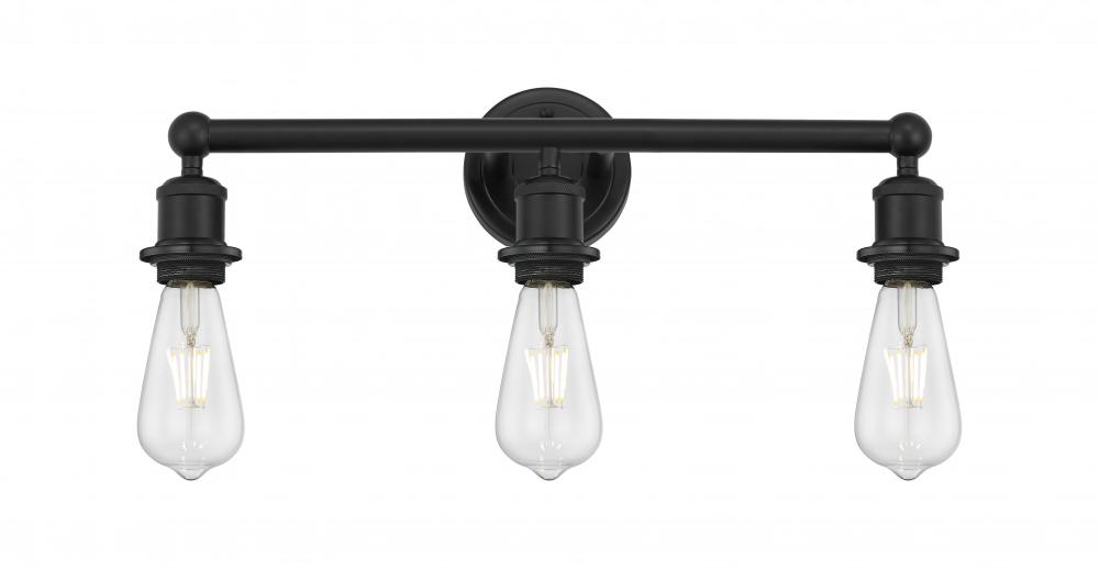 Edison - 3 Light - 20 inch - Matte Black - Bath Vanity Light