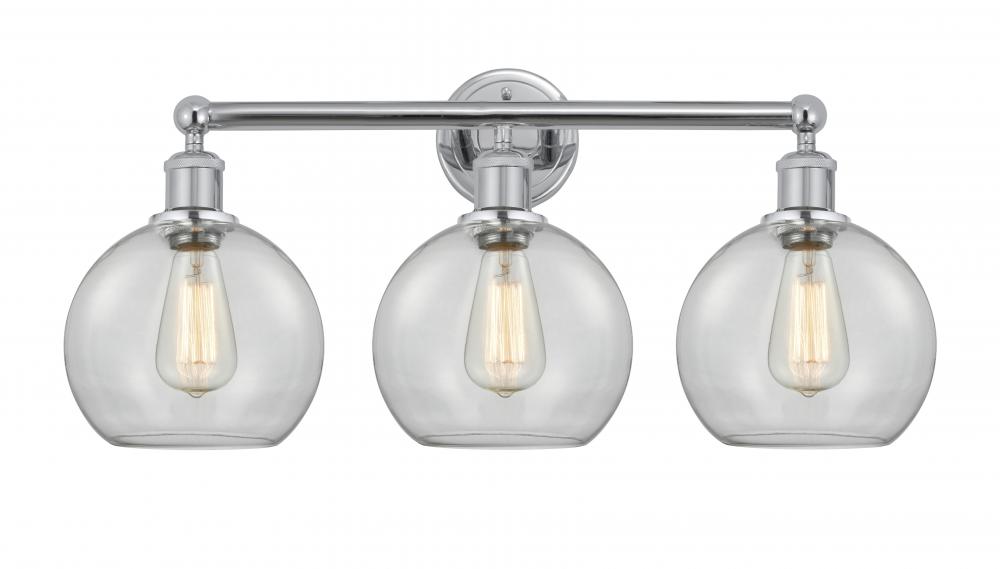 Athens - 3 Light - 26 inch - Polished Chrome - Bath Vanity Light