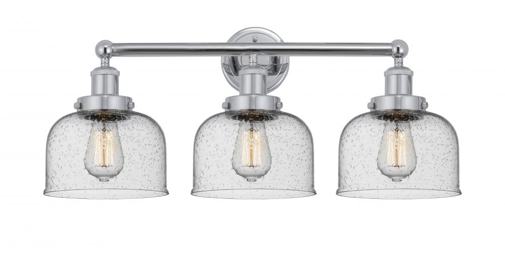 Bell - 3 Light - 26 inch - Polished Chrome - Bath Vanity Light