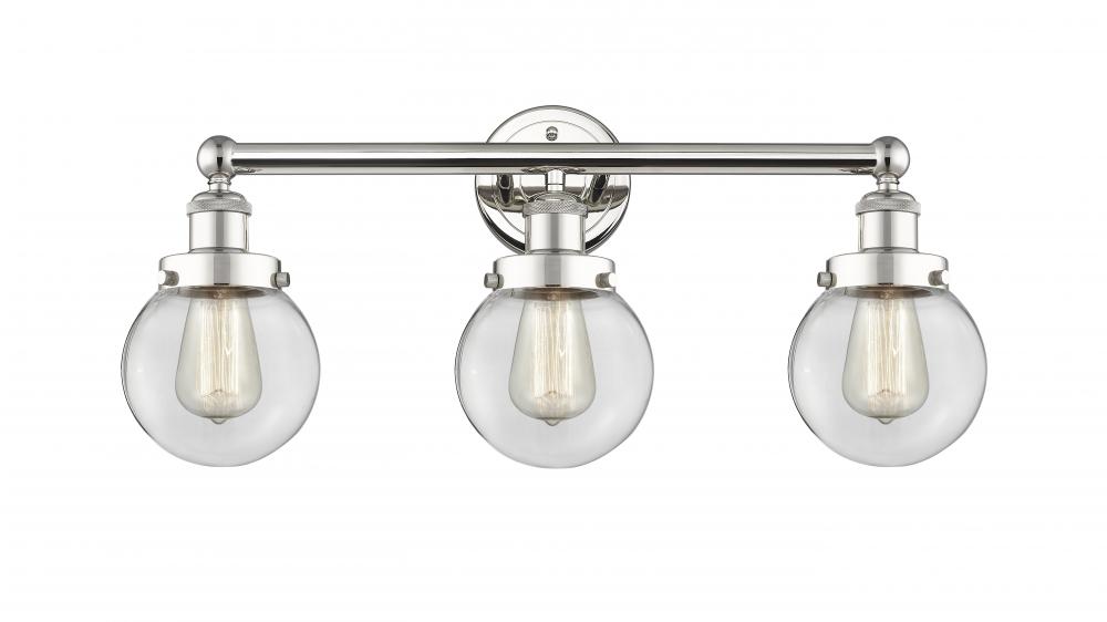 Beacon - 3 Light - 24 inch - Polished Nickel - Bath Vanity Light