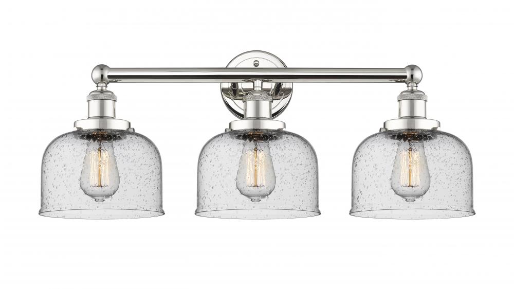 Bell - 3 Light - 26 inch - Polished Nickel - Bath Vanity Light