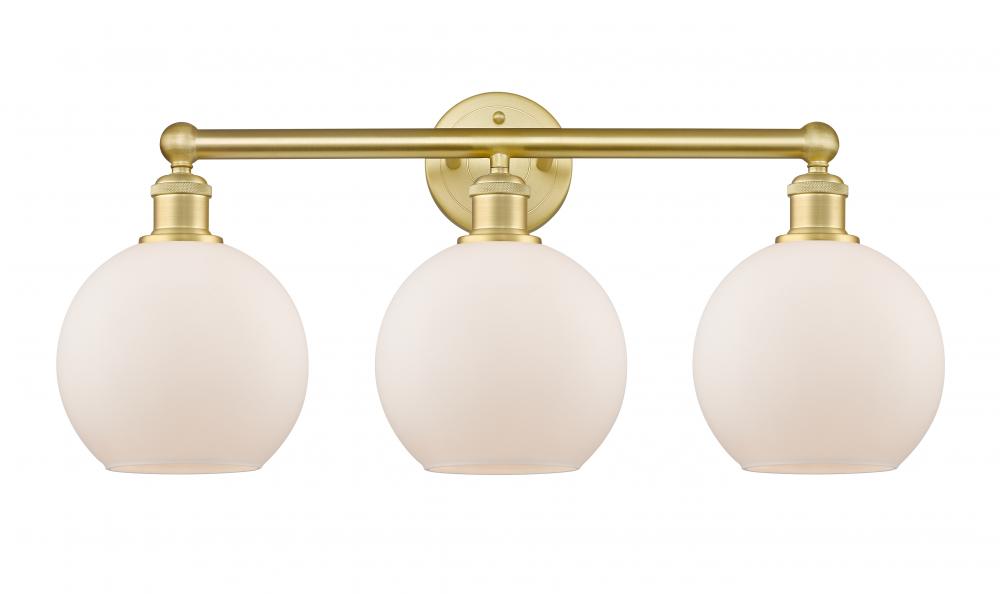 Athens - 3 Light - 26 inch - Satin Gold - Bath Vanity Light