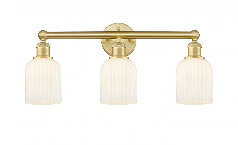 Bridal Veil - 3 Light - 23 inch - Satin Gold - Bath Vanity Light