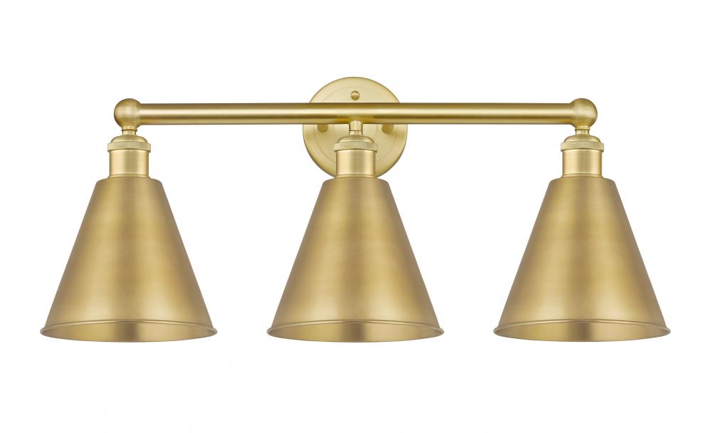 Berkshire - 3 Light - 26 inch - Satin Gold - Bath Vanity Light