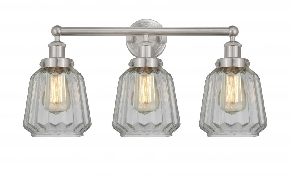 Chatham - 3 Light - 25 inch - Brushed Satin Nickel - Bath Vanity Light