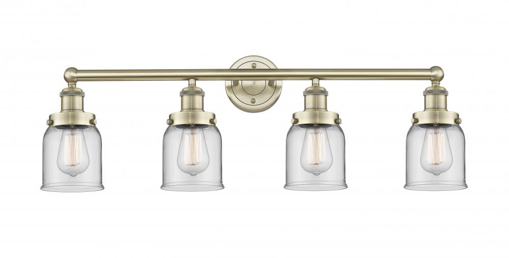 Bell - 4 Light - 32 inch - Antique Brass - Bath Vanity Light