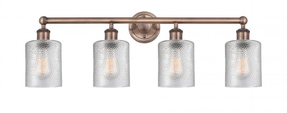 Cobbleskill - 4 Light - 32 inch - Antique Copper - Bath Vanity Light