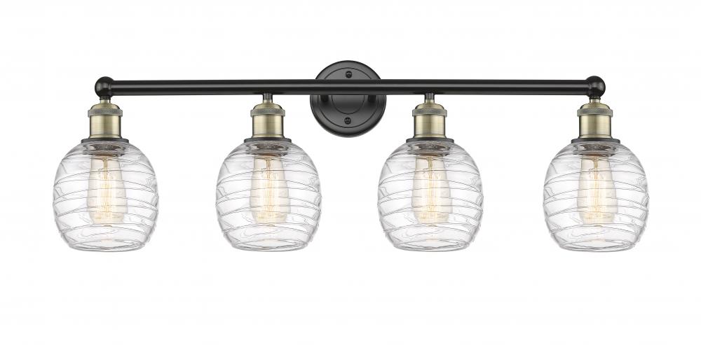 Belfast - 4 Light - 33 inch - Black Antique Brass - Bath Vanity Light