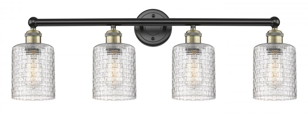 Cobbleskill - 4 Light - 32 inch - Black Antique Brass - Bath Vanity Light