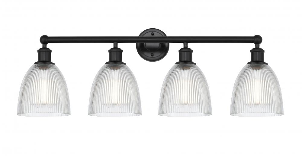 Castile - 4 Light - 33 inch - Matte Black - Bath Vanity Light