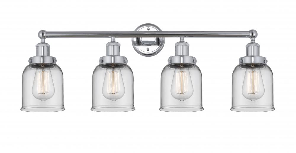 Bell - 4 Light - 32 inch - Polished Chrome - Bath Vanity Light