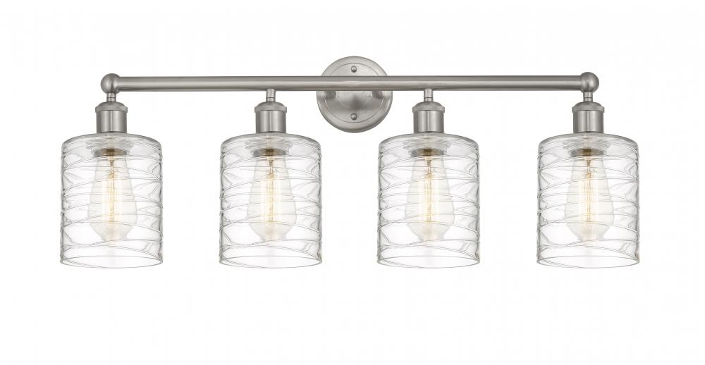 Cobbleskill - 4 Light - 32 inch - Brushed Satin Nickel - Bath Vanity Light