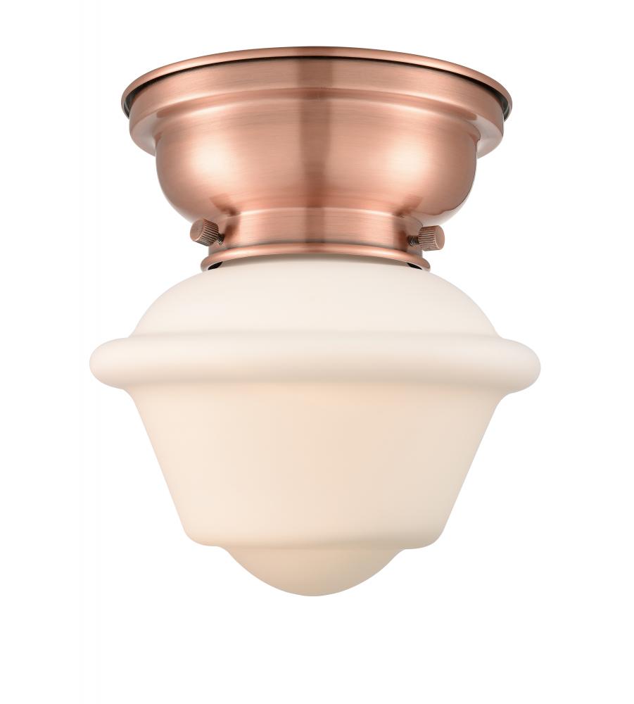 Oxford - 1 Light - 8 inch - Antique Copper - Flush Mount