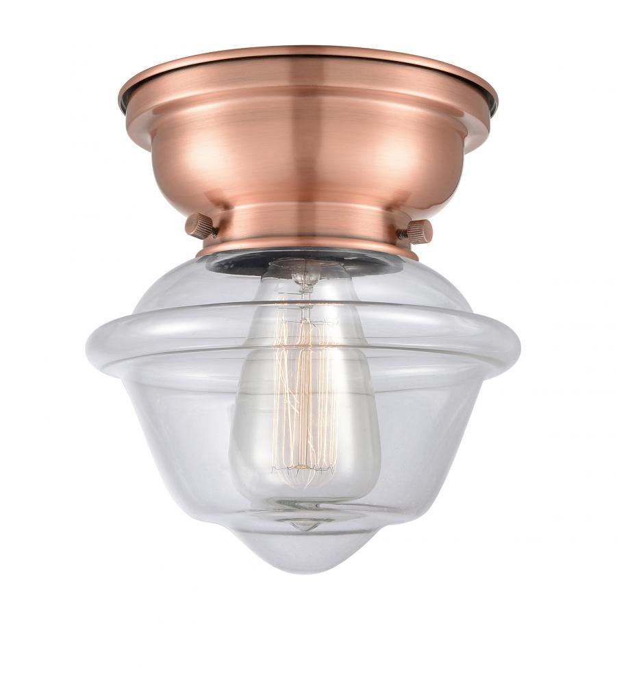 Oxford - 1 Light - 8 inch - Antique Copper - Flush Mount