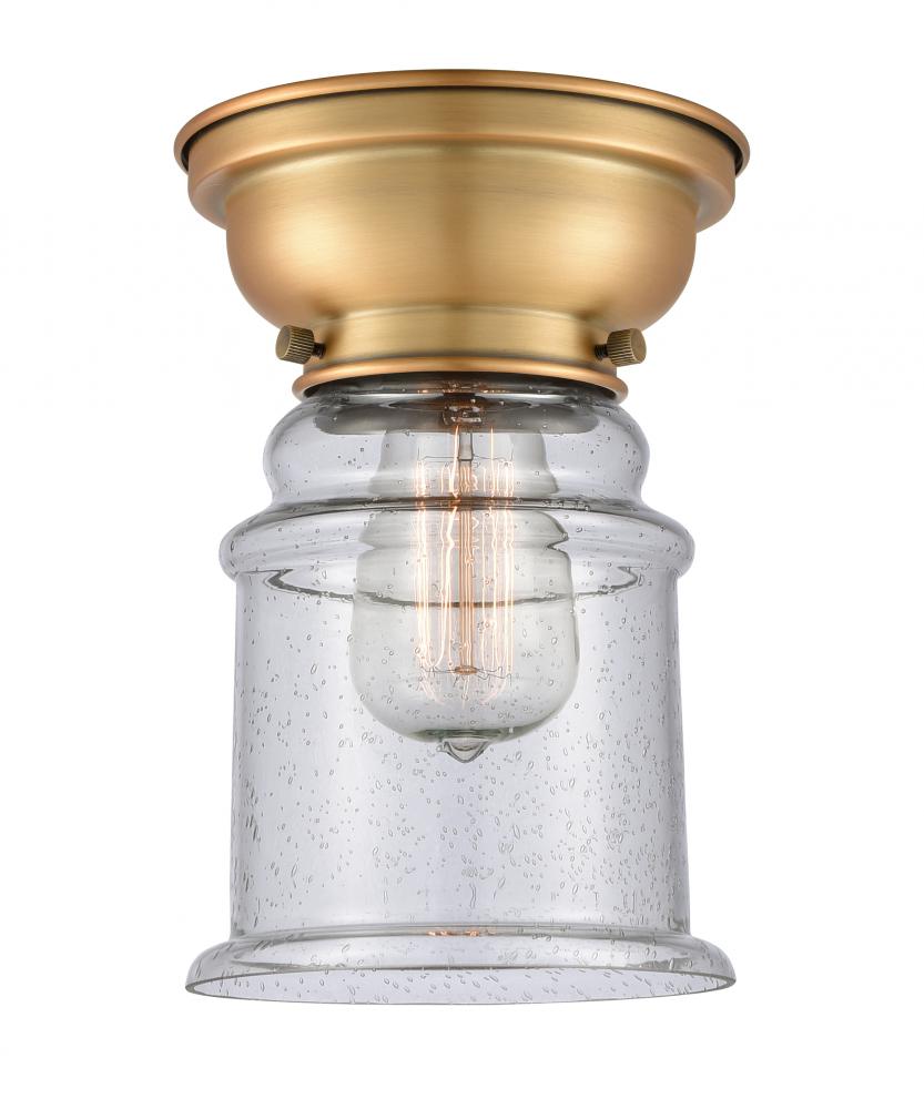 Canton - 1 Light - 6 inch - Brushed Brass - Flush Mount