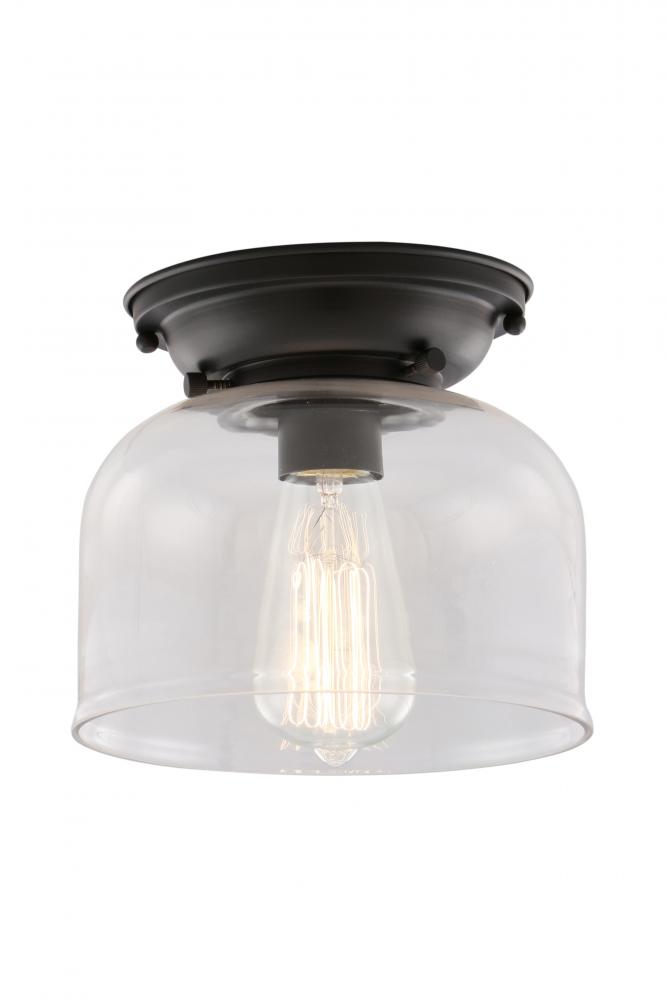 Bell - 1 Light - 8 inch - Matte Black - Flush Mount