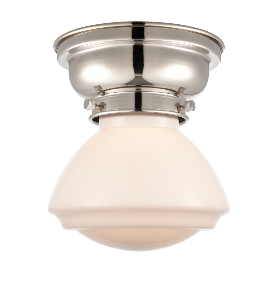 Olean - 1 Light - 7 inch - Polished Nickel - Flush Mount