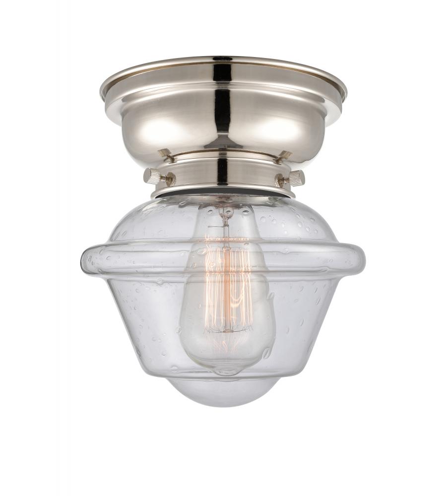 Oxford - 1 Light - 8 inch - Polished Nickel - Flush Mount