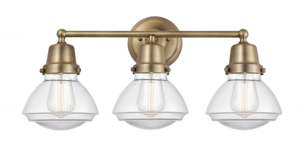 Olean - 3 Light - 23 inch - Brushed Brass - Bath Vanity Light