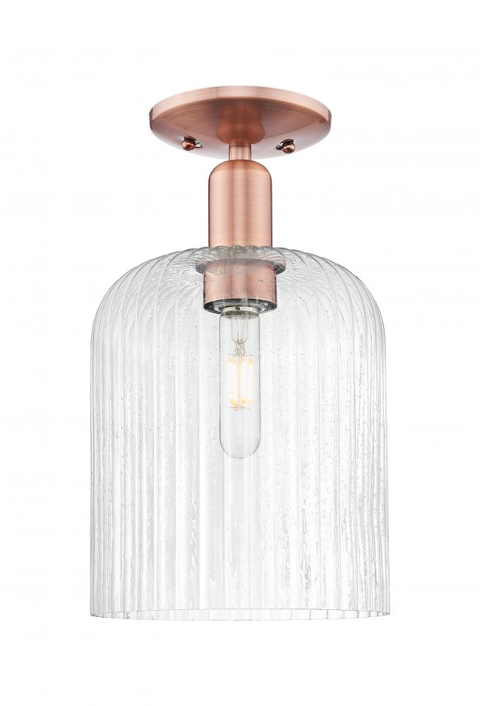 Bridal Veil - 1 Light - 8 inch - Antique Copper - Semi-Flush Mount