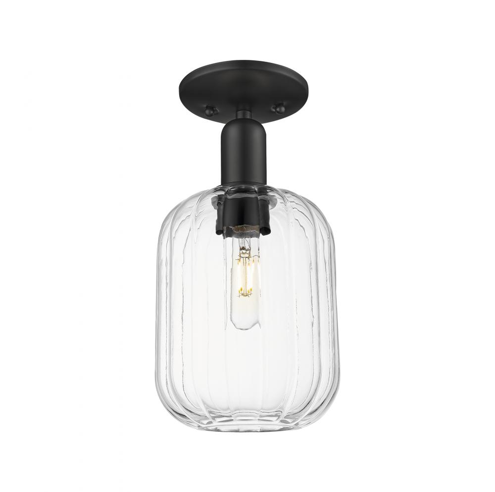 Preston - 1 Light - 6 inch - Matte Black - Semi-Flush Mount