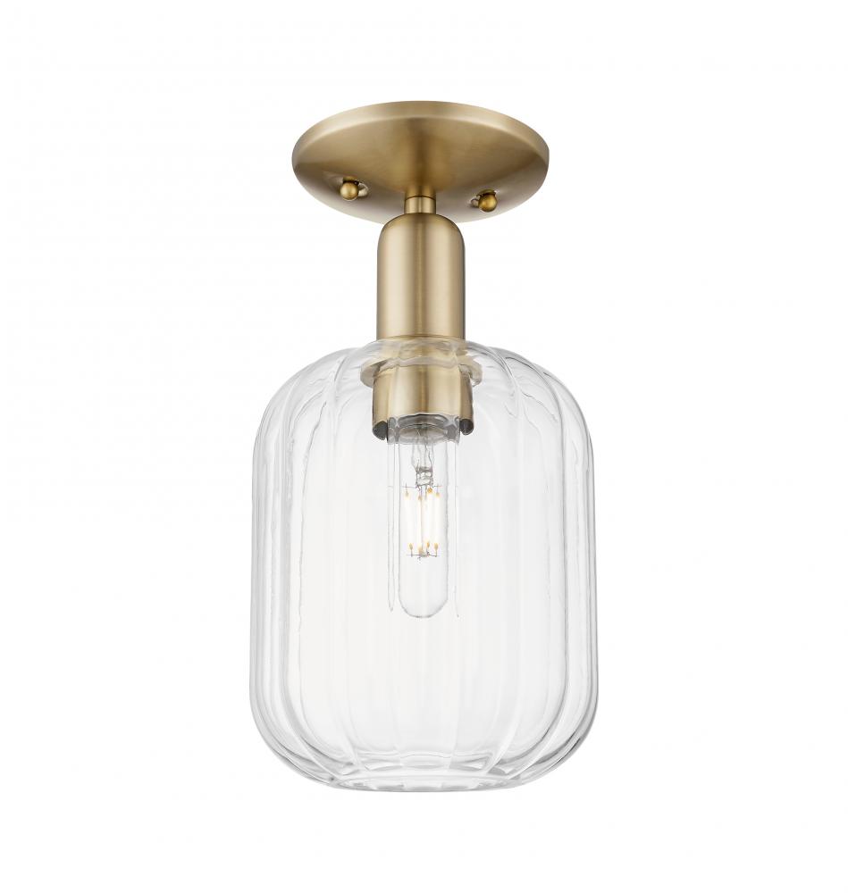 Preston Cylinder - 1 Light - 6 inch - Champagne Bronze - Semi-Flush Mount