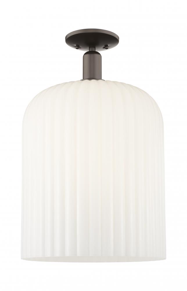 Bridal Veil - 1 Light - 12 inch - Oil Rubbed Bronze - Semi-Flush Mount