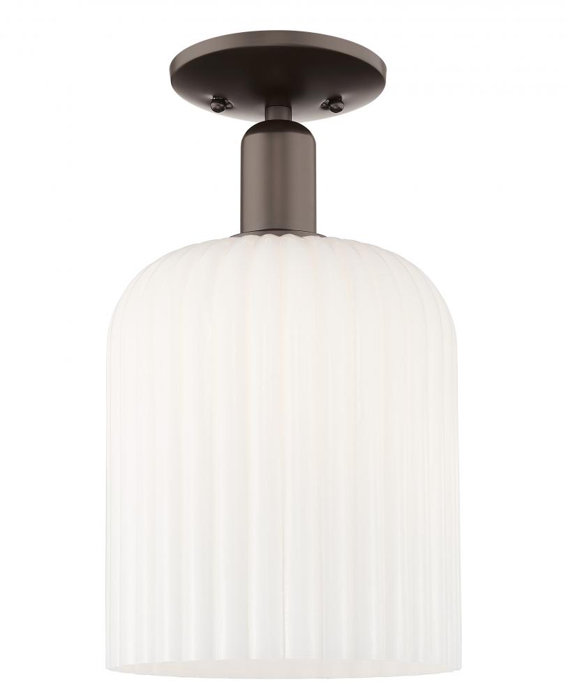 Bridal Veil - 1 Light - 8 inch - Oil Rubbed Bronze - Semi-Flush Mount