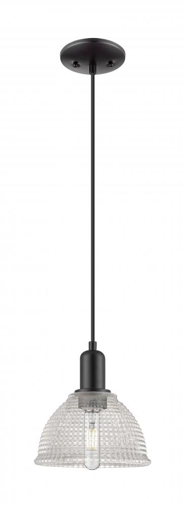 Arietta - 1 Light - 8 inch - Black Antique Brass - Cord hung - Mini Pendant